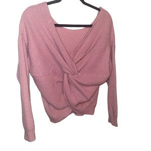 Women’s Pink Tie Knot Sweater Size Medium